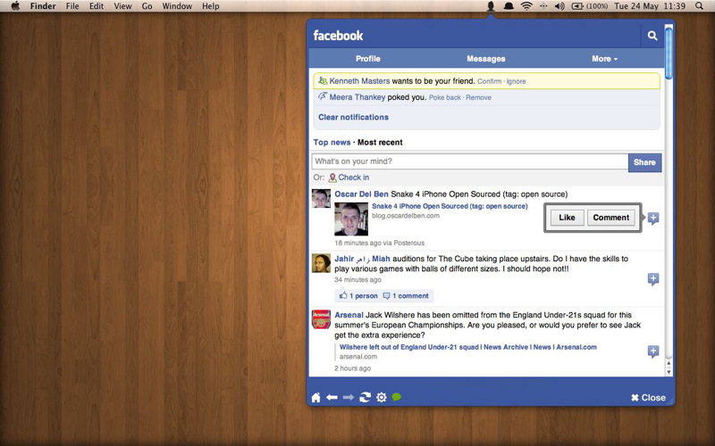 FaceTab Pro for Facebook : Main window