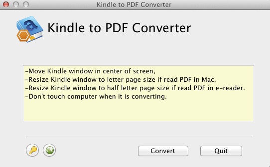 Kindle to PDF 2.1 : Instructions