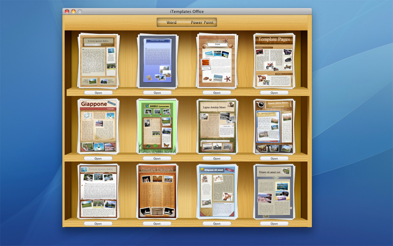 iTemplates Office 1.0 : Main window