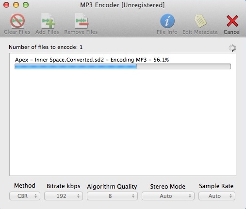 MP3 Encoder 2.1 : Main Window