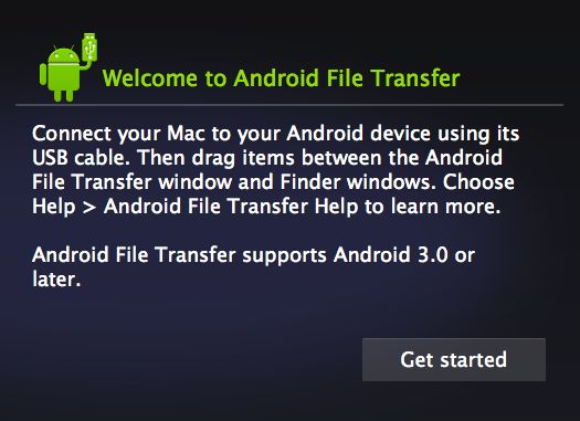 Android File Transfer 1.0 : Instructions