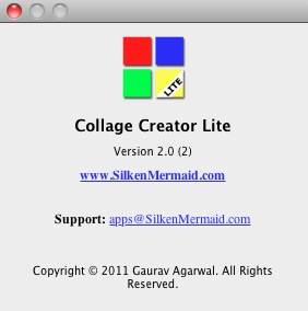 Collage Creator Lite 2.0 : About window