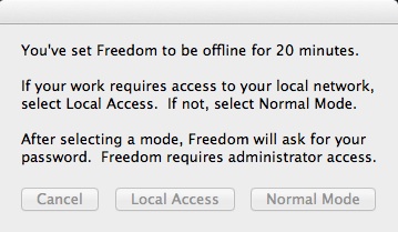 Freedom 0.5 : Modes