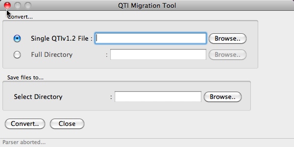 QTIMigration 1.9 : Main window