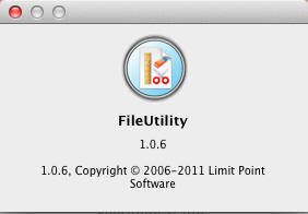 FileUtility 1.0 : About Window