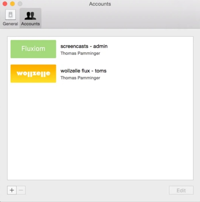 Fluxiom Uploader 1.2 : Accounts