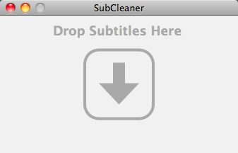 SubCleaner 1.0 : Drag and drop a subtitle on the application's interface