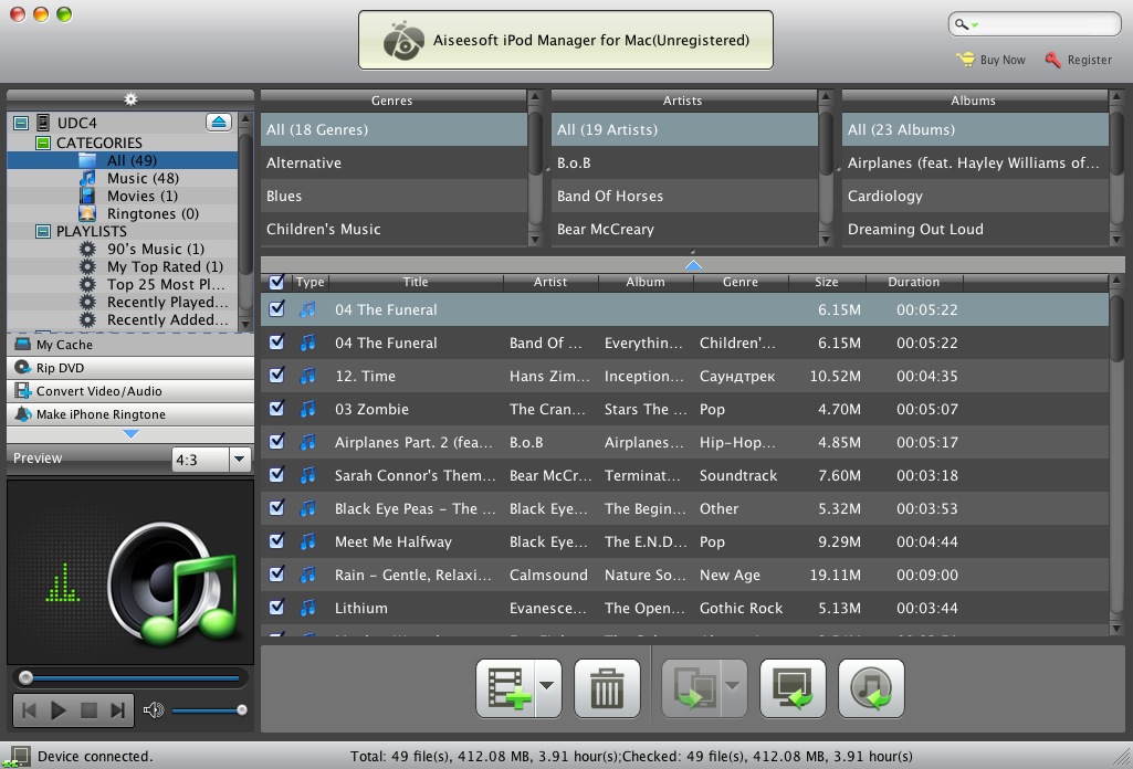 Aiseesoft iPod + iPhone Mac Suite 6.2 : Manager