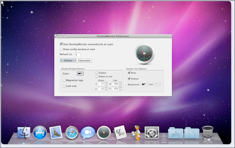 DesktopMonitor 1.2 : Main window
