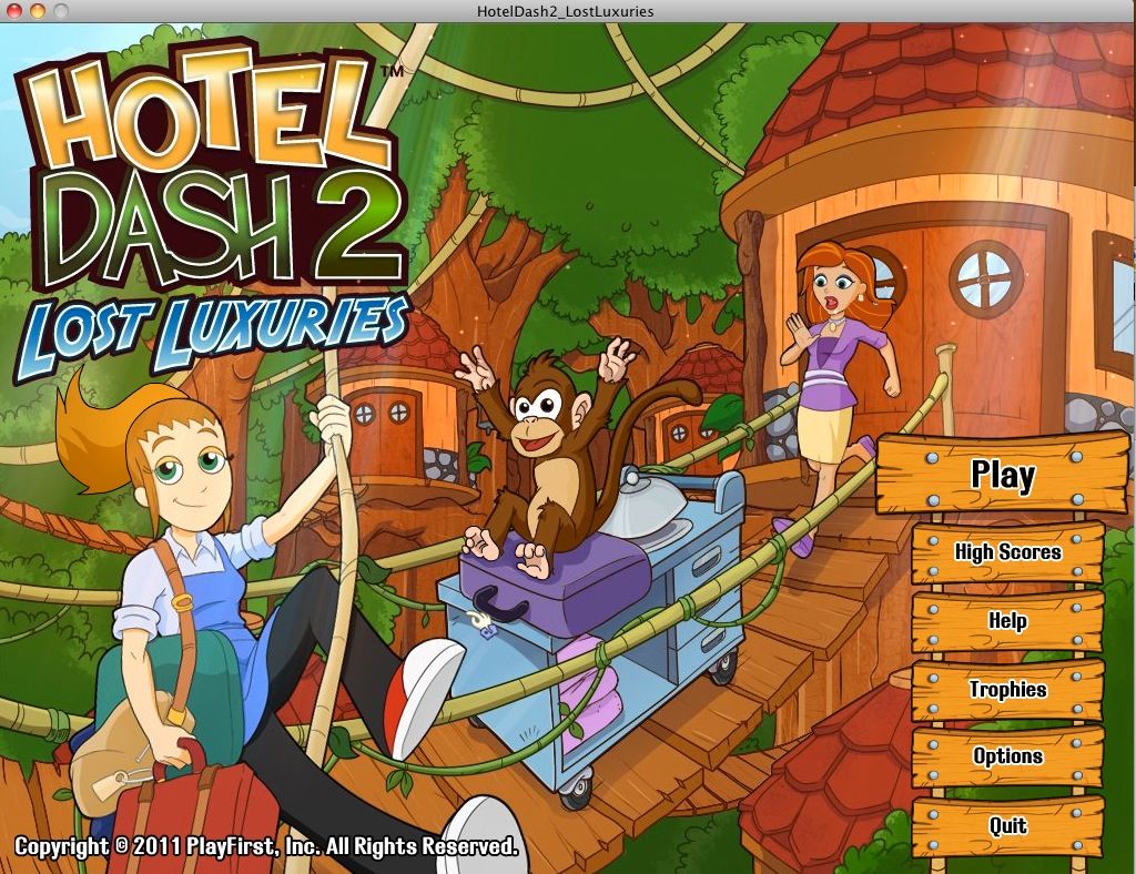 Hotel Dash 2: Lost Luxuries : Main menu
