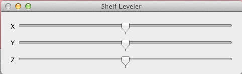 Shelf Leveler 0.1 : Main Window