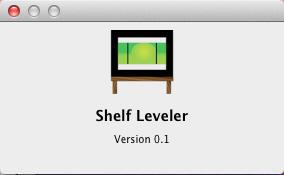 Shelf Leveler 0.1 : About Window