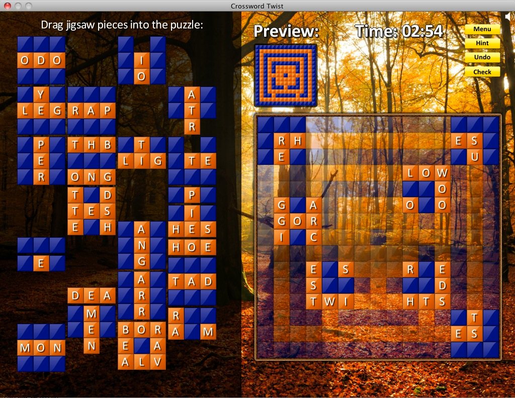 Crossword Twist 1.0 : Jigsaw crossword