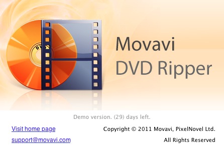 Movavi DVD Ripper 2.8 : About window
