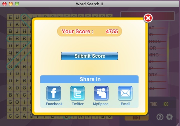 Word Search II 1.1 : Share your score