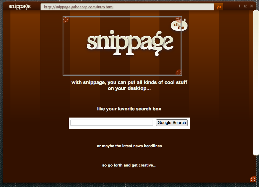 Snippage 1.0 beta : Main Window