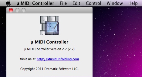 µ MIDI Controller 2.7 : Main window