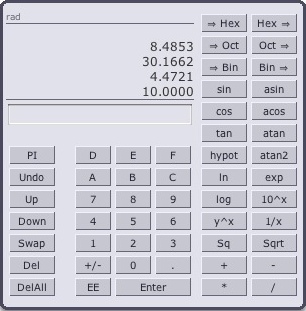 RPN Calculator 1.6 : Main window
