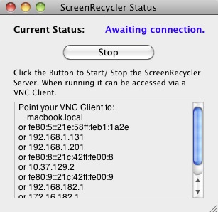 ScreenRecycler : Main window
