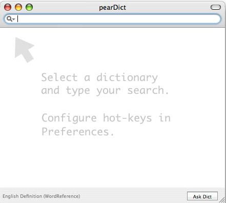 pearDict 0.2 : General view