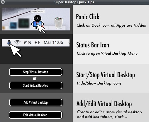 SuperDesktop 1.0 : Quick Tips Window
