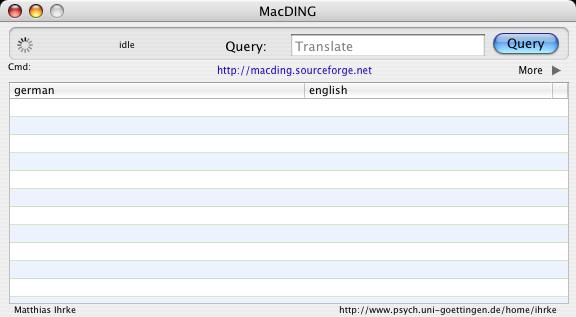 MacDING 0.4 : Main window