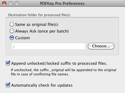 PDFKey Pro 3.1 : Preferences