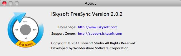 iSkysoft FreeSync : About
