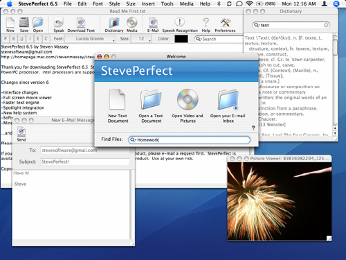 StevePerfect 6.5 : Main window
