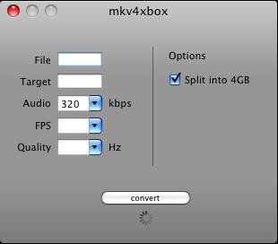 MKV4XBox 0.6 : Main interface