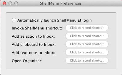 ShelfMenu 2.0 : Preference Window
