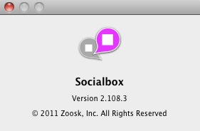 Socialbox 2.1 : About window