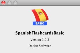 Spanish FlashCard BASIC 1.0 : About window
