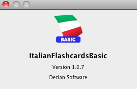 Italian FlashCards BASIC 1.0 : About window
