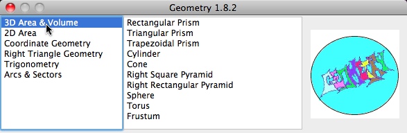 Geometry 1.8 : Main window