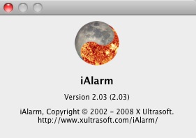 iAlarm 2.0 : About window