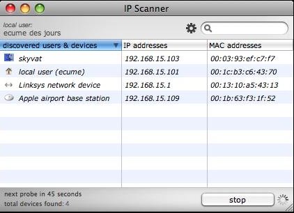 IP Scanner Home 2.8 : Main window