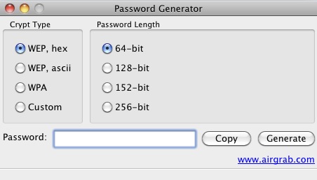 Password Generator 1.6 : Main window