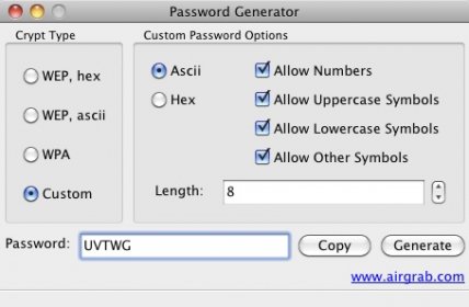 Custom passwords