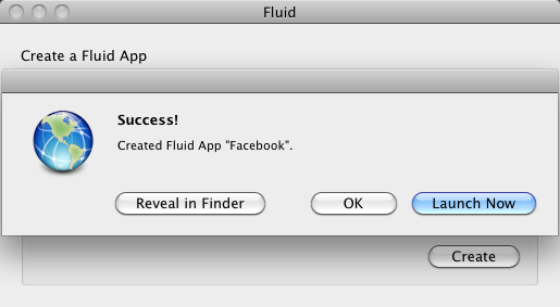 Fluid : Confirmation on a complete creation