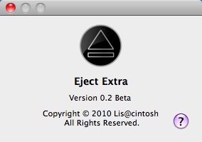 Eject Extra 0.2 beta : Main window