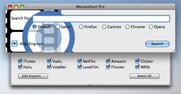 MoviesHunt Pro 1.0 : Main window
