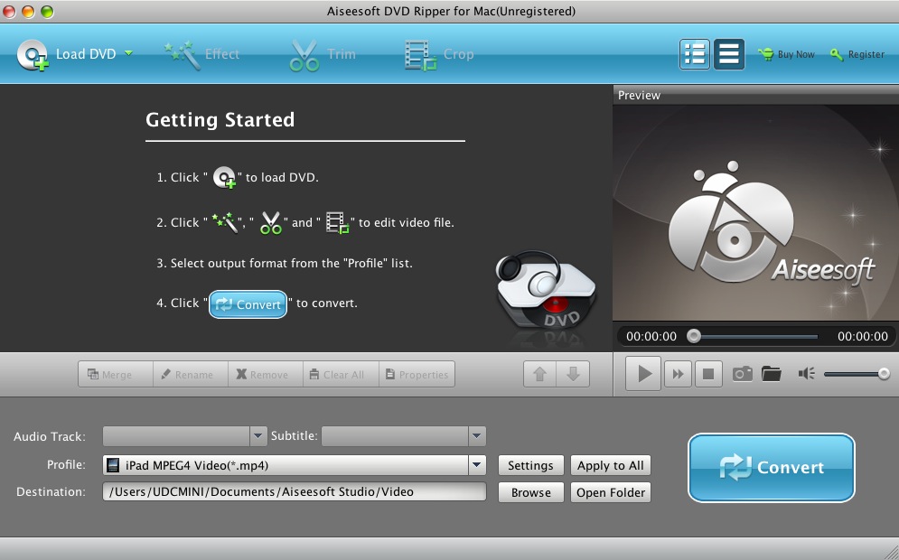 Aiseesoft DVD Software Toolkit for Mac 6.2 : DVD Ripper