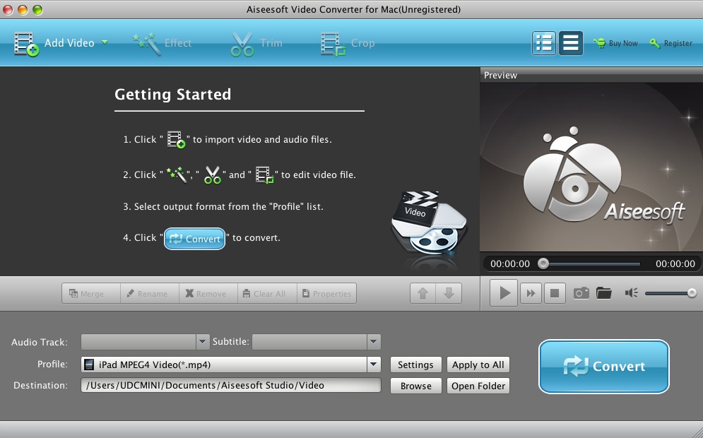 Aiseesoft DVD Software Toolkit for Mac 6.2 : Video converter