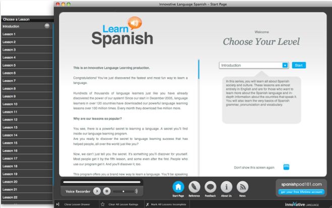 Learn Spanish - Introduction (Lessons 1 to 25 with Audio) 2.2 : General view