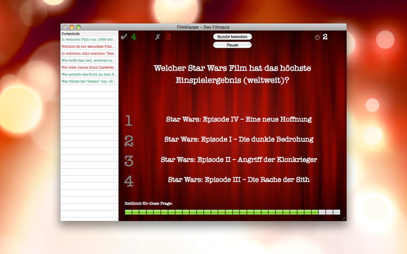 Filmklappe - Das Filmquiz 1.1 : Filmklappe - Das Filmquiz screenshot