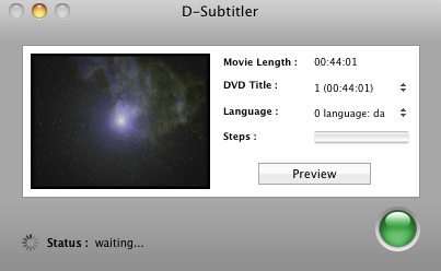 D-Subtitler 1.0 : Main window