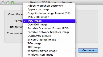 ImagesFromPDF 1.1 : Conversion Formats