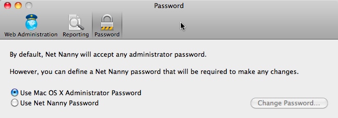 Net Nanny 2.0 : Settings Window