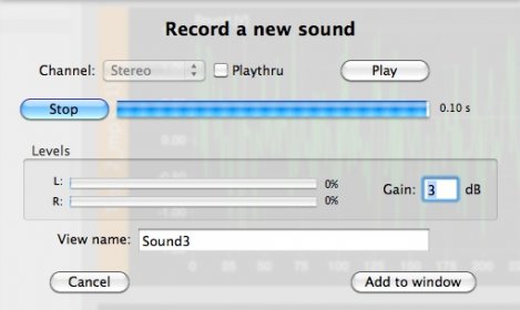 Record a new sound